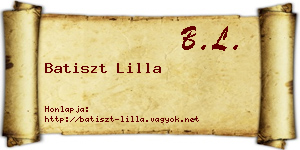 Batiszt Lilla névjegykártya